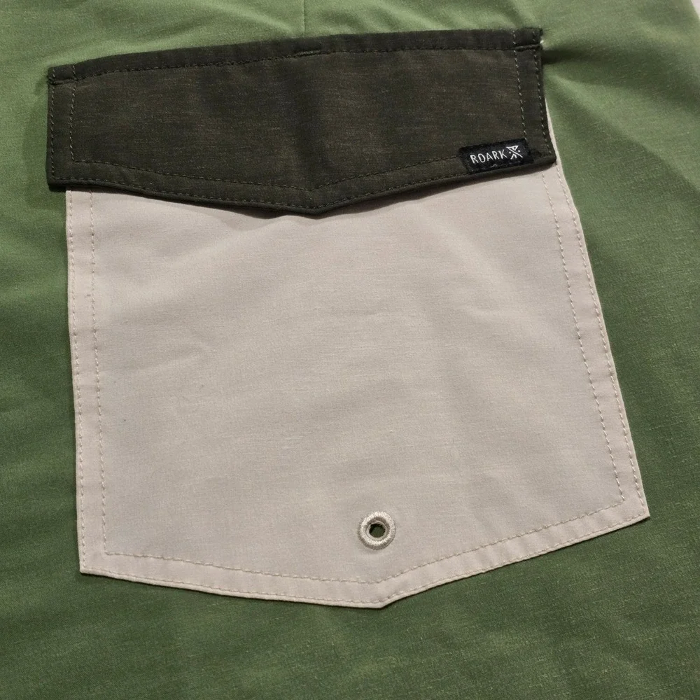 Roark Mens Chiller Mixtape Performance Boardshorts Jungle Green 38W 6.5